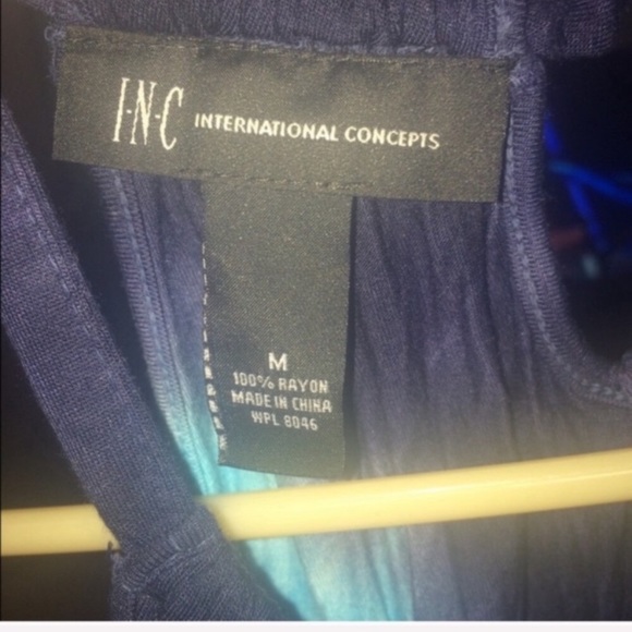 Inc Stud Blue Tie Dye Halter Tank - Picture 3 of 7
